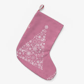 Rosa Weihnachtsbaum Kleiner Weihnachtsstrumpf (Vorderansicht (hängend))