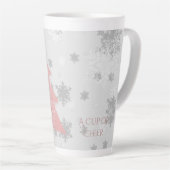 Rosa Weihnachtsbaum Latte Tasse (Rechte Ecke)