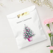 Rosa Weihnachtsbaum mit Dekorationen Geschenktütchen (Versiegelt)