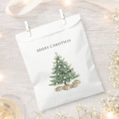 Rosa Weihnachtsbaum mit Ornamenten Geschenktütchen (Ausgeschnitten)