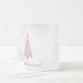 Rosa Weihnachtsbaum mit Stern Mattglastasse (Vorderseite Links)