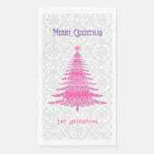 Rosa Weihnachtsbaum Name Custom Elegant Einzigarti Serviette (Vorderseite)