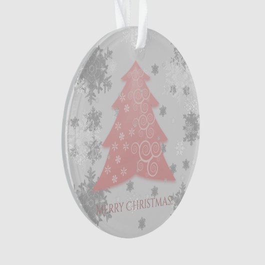 Rosa Weihnachtsbaum Ornament (Vorderseite)