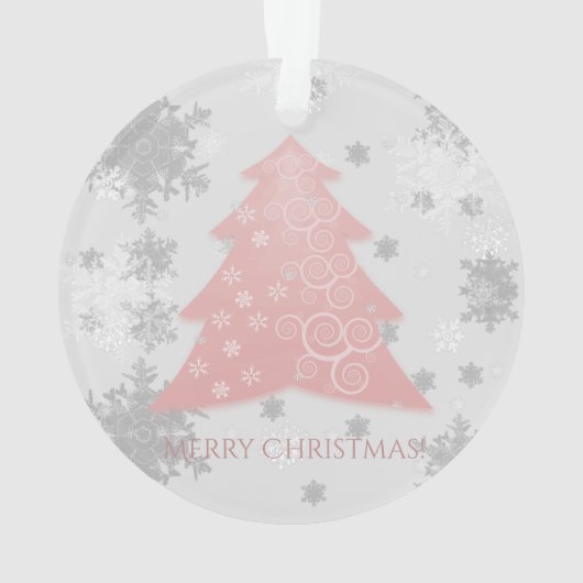 Rosa Weihnachtsbaum Ornament (Rückseite)