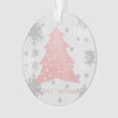 Rosa Weihnachtsbaum Ornament (Vorderseite)