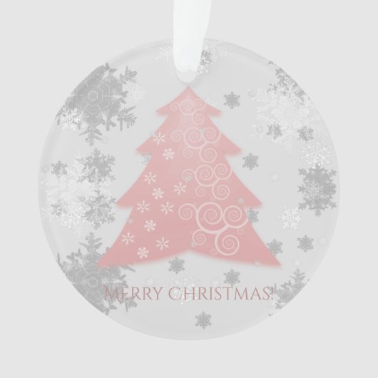 Rosa Weihnachtsbaum Ornament (Vorderseite)