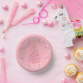 Rosa Weihnachtsbaum Papierschale Pappteller (Party)