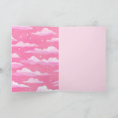 Rosa Weihnachtsbaum Personalisiert Niedlich Feiertagskarte (Innenseite)