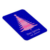 Rosa Weihnachtsbaum Personalisiert Sparkle Moderne Magnet (Rechte Seite)