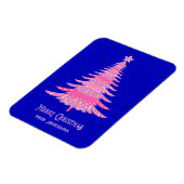 Rosa Weihnachtsbaum Personalisiert Sparkle Moderne Magnet (Linke Seite)