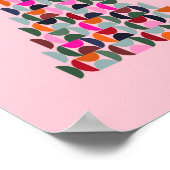 Rosa Weihnachtsbaum Poster (Ecke)