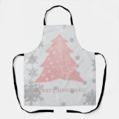Rosa Weihnachtsbaum-Schürze Schürze (Vorderseite)