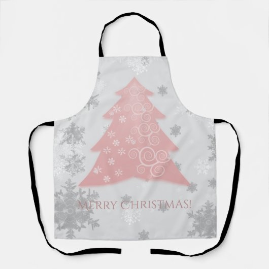 Rosa Weihnachtsbaum-Schürze Schürze (Vorderseite)
