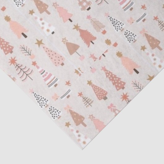 Rosa Weihnachtsbaum Seidenpapier (Detail)