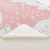 Rosa Weihnachtsbaum Sherpa Blanket Sherpadecke (3/4)