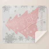 Rosa Weihnachtsbaum Sherpa Blanket Sherpadecke (Vorderseite (Horizontal))