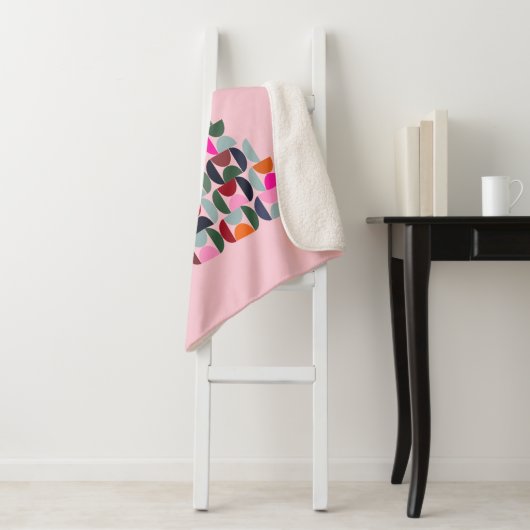 Rosa Weihnachtsbaum Sherpadecke (Beispiel)