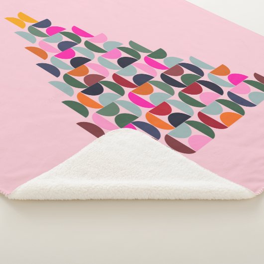 Rosa Weihnachtsbaum Sherpadecke (3/4)