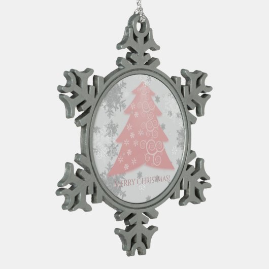 Rosa Weihnachtsbaum Snowflake Ornament (Links)
