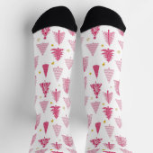 Rosa Weihnachtsbaum Socken (Oben)
