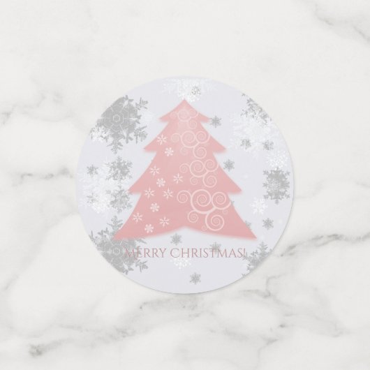 Rosa Weihnachtsbaum Tafelkonfetti Konfetti (Klein Vorderseite)
