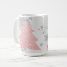 Rosa Weihnachtsbaum Tasse