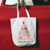Rosa Weihnachtsbaum Tote Tasche