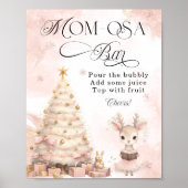 Rosa Weihnachtsbaum und Baby Deer Mama-osa Bar Poster (Vorne)