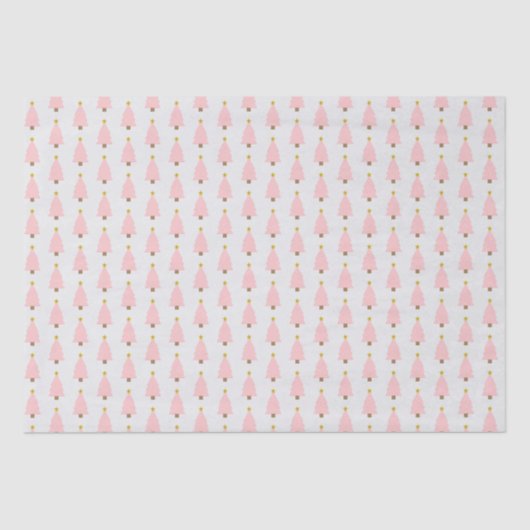 Rosa Weihnachtsbaum und Golden Star Seidenpapier (Vorderseite)