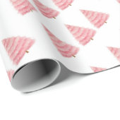 Rosa Weihnachtsbaum-Verpackungspapier Geschenkpapier (Rolleneckpunkt)