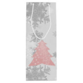 Rosa Weihnachtsbaum Weinbeutel Geschenktüte Für Weinflaschen (Rückseite)