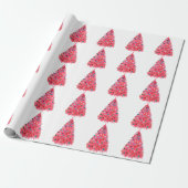 Rosa Weihnachtsbaum Weißbroschüre Geschenkpapier (Ungerollt)