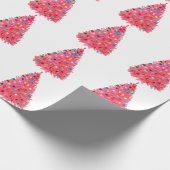 Rosa Weihnachtsbaum Weißbroschüre Geschenkpapier (Ecke)