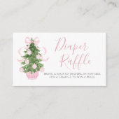 Rosa Weihnachtsbaum-Windelkarte Begleitkarte (Vorderseite)