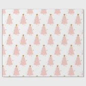 Rosa Weihnachtsbaum Wrapping Papier Geschenkpapier (Flach)