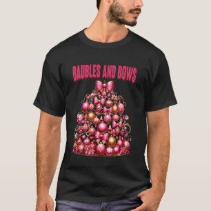 Rosa Weihnachtsbaum Xmas-Feiertag Weihnachtsfeier  T-Shirt