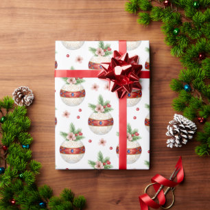 Rosa Weihnachtsbaumanhänger Geschenkpapier