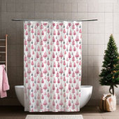 Rosa Weihnachtsbaumduschvorhang Duschvorhang