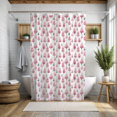 Rosa Weihnachtsbaumduschvorhang Duschvorhang