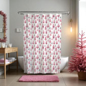 Rosa Weihnachtsbaumduschvorhang Duschvorhang