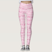 Rosa Weihnachtsbäume Leggings (Vorderseite)