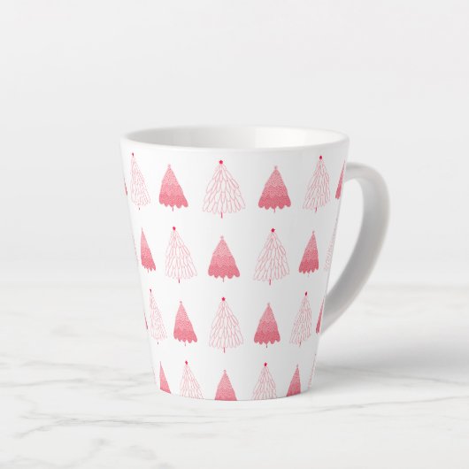 Rosa Weihnachtsbäume Milchtasse (Rechte Ecke)