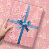 Rosa Weihnachtsbäume Personalisiertes Wrapping Pap Geschenkpapier