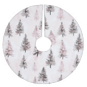Rosa Weihnachtsbäume Polyester Weihnachtsbaumdecke (Vorderseite)