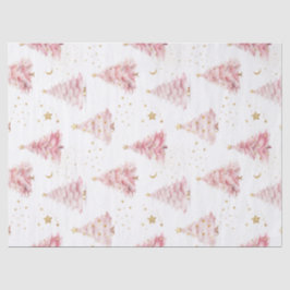 Rosa Weihnachtsbäume Seidenpapier