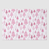 Rosa Weihnachtsbäume Spaß Moderner Urlaub Seidenpapier (Vorderseite)