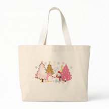 Rosa Weihnachtsbäume, spielerischer Pinguin und Sc