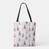 Rosa Weihnachtsbäume Tasche (Rückseite)