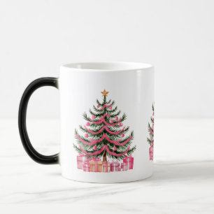 Rosa Weihnachtsbäume Verwandlungstasse