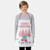 Rosa Weihnachtsbaumen Schürze (Getragen)